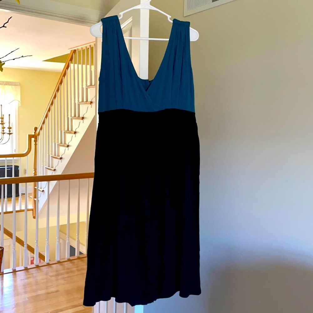 Teal and Black Labor & Delivery Gown